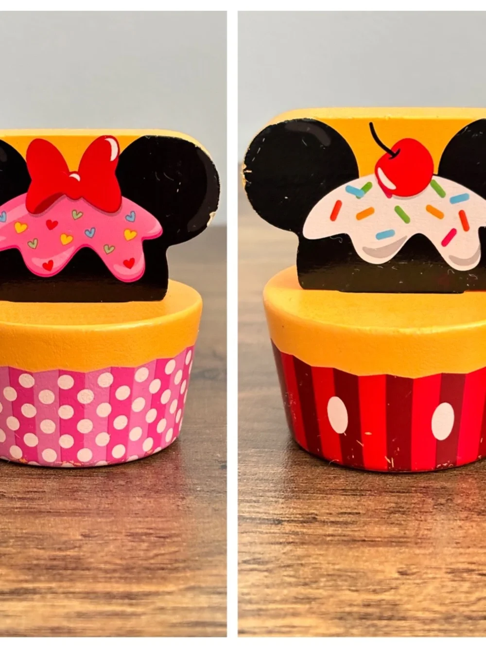 Melissa & Doug Disney Snacks Wooden Minnie Mickey Mouse Cupcake Replacement Toy